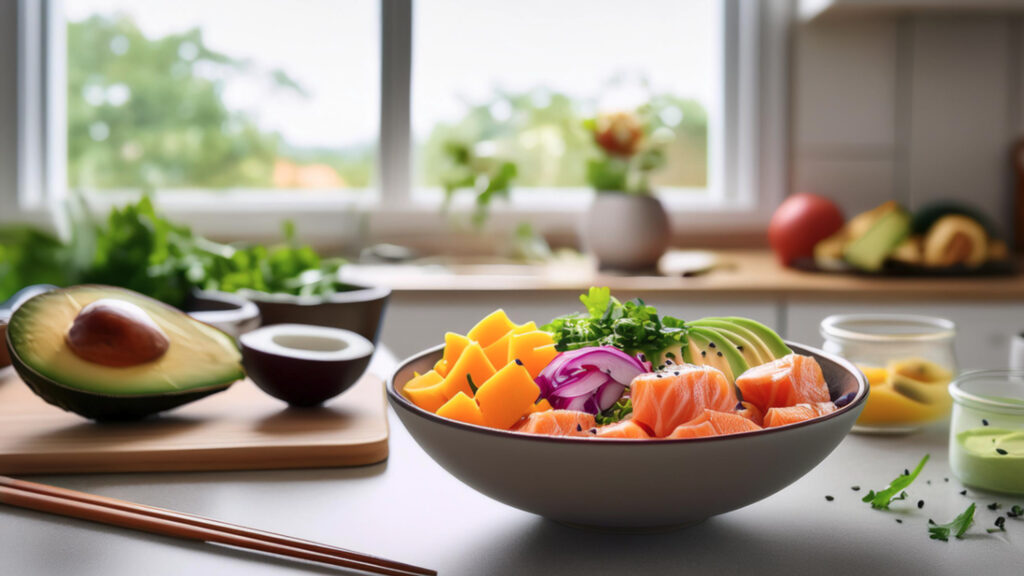 Salmon Mango Poke Bowl