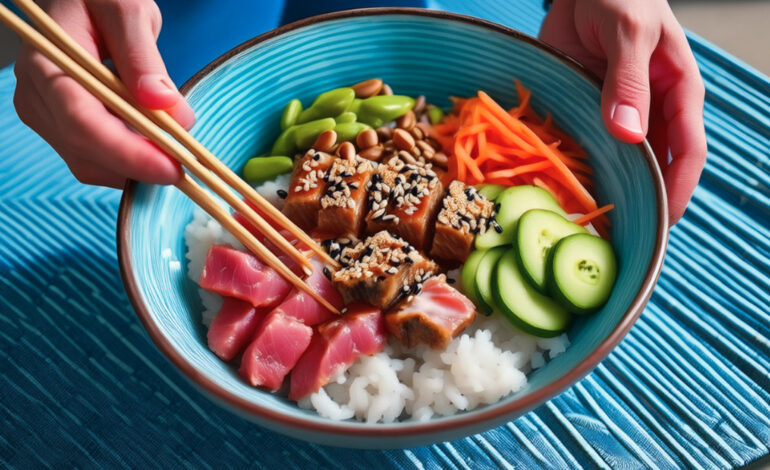 Teriyaki Tuna Poke Bowl