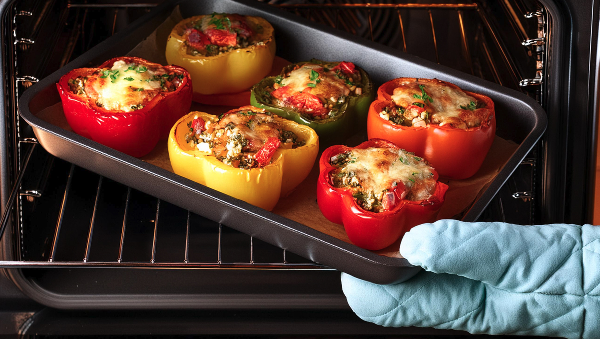 Veggie-Stuffed Bell Peppers